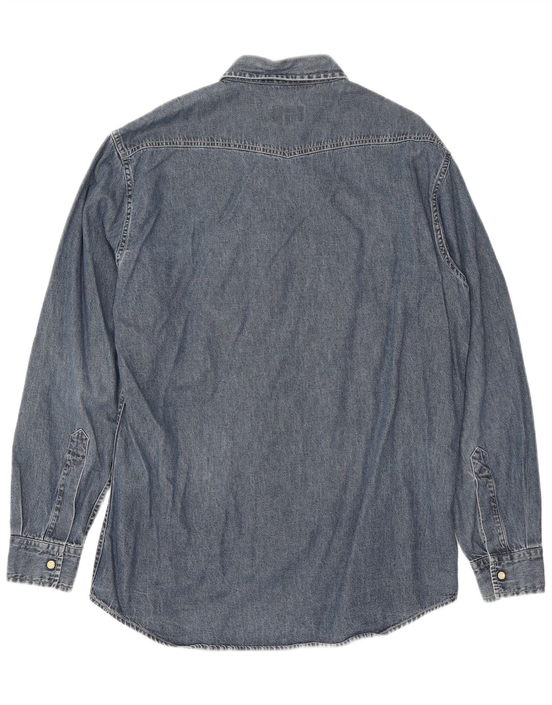 Brooksfield Mens Denim Shirt XL Blue Cotton