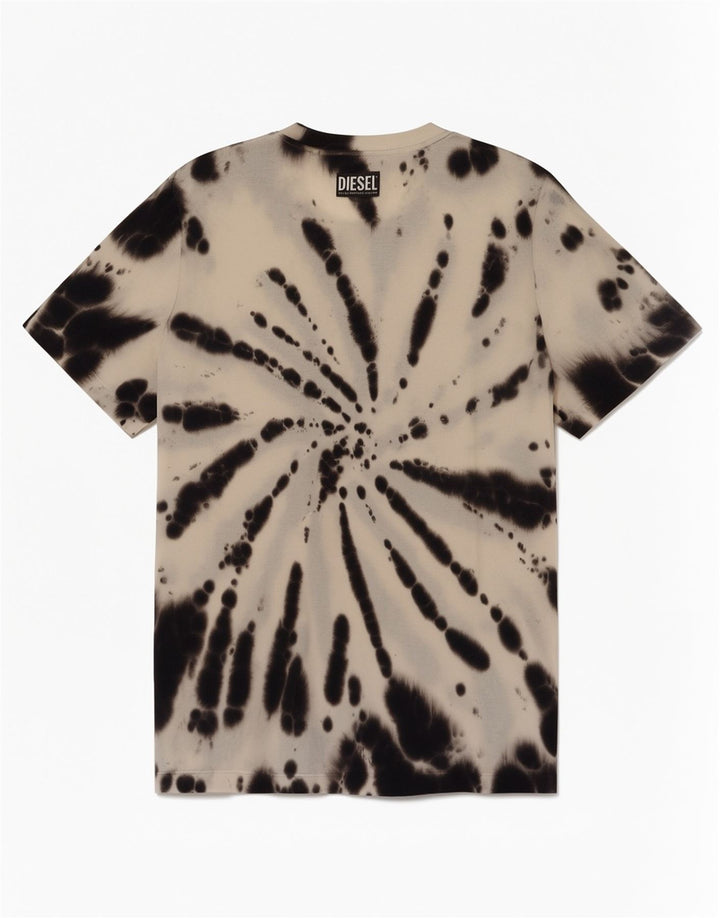 Diesel Mens Short Sleeve Graphic T-Shirt Top Small Multicoloured Tie Dye