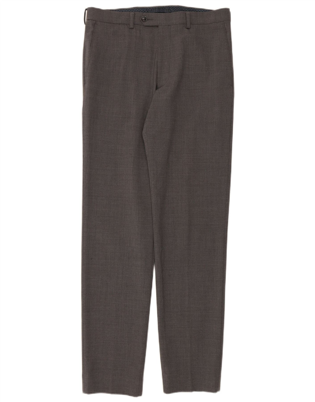 Marks & Spencer Mens Tailored Fit Slim Suit Trousers W32 L33 Grey Wool