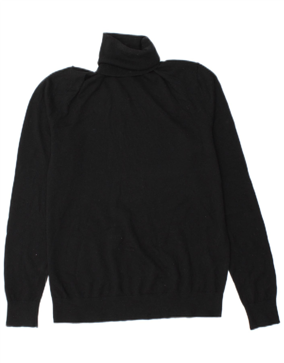 Massimo Dutti Dame Roll Neck Jumper Sweater UK 8 Small Black