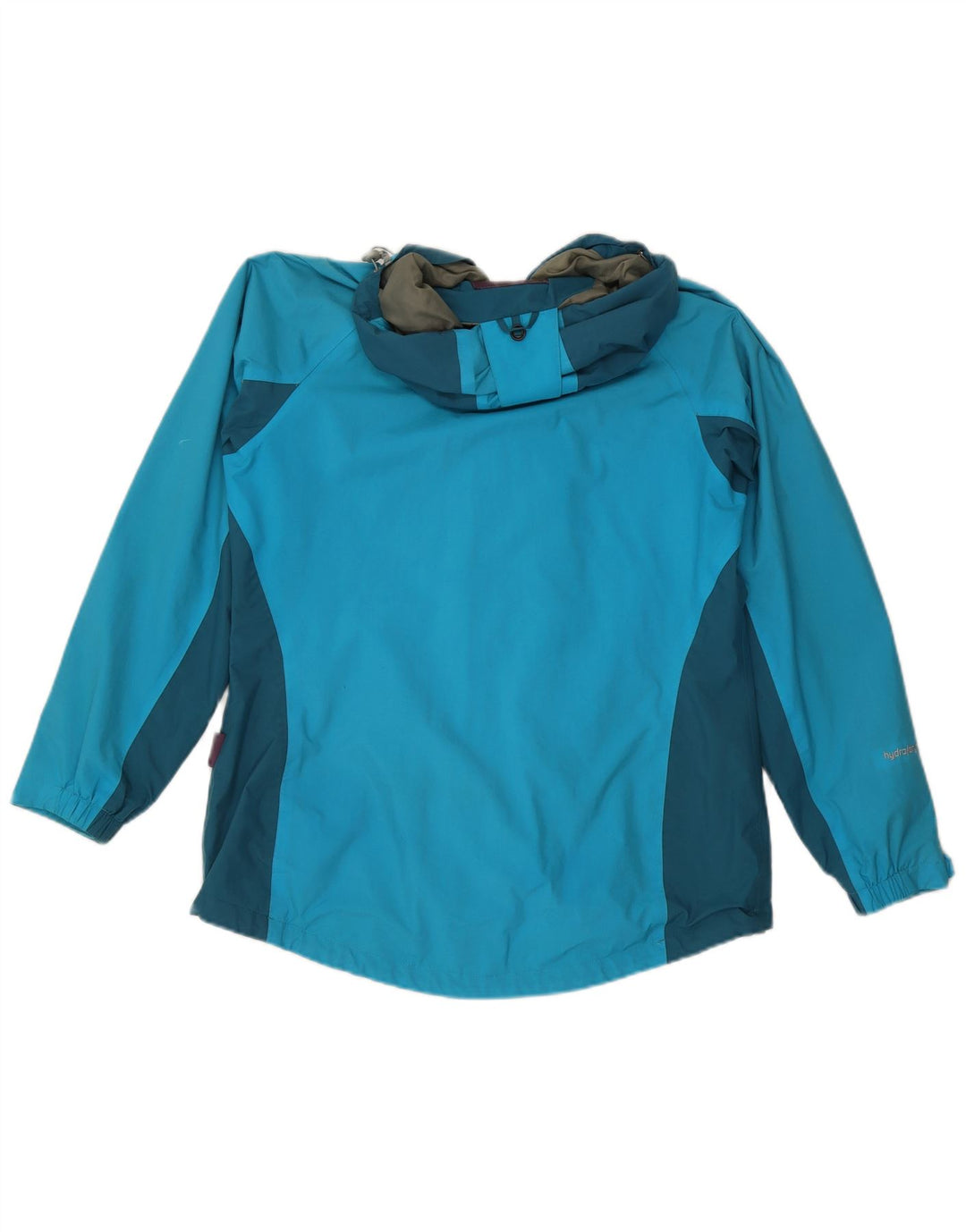 Sprayway Dame Hooded Windbreaker Jacket UK 12 Medium Blue Colourblock