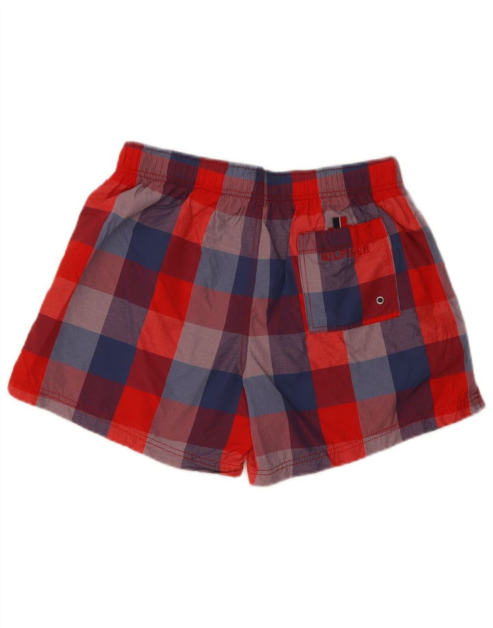 Tommy Hilfiger Badeshorts til mænd Medium rød ternet nylon