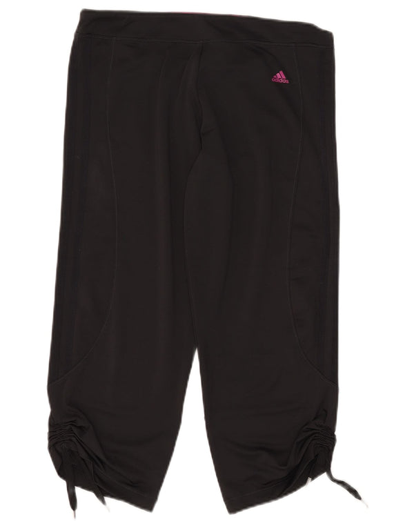 Adidas Damen Climalite Capri Trainingshose UK 16 Large Schwarz