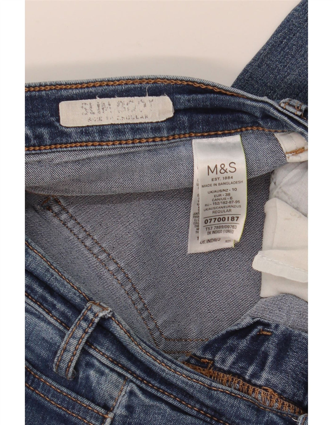 MARKS & SPENCER Womens Regular Fit Bootcut Jeans UK 10 Small W30 L30 Blue