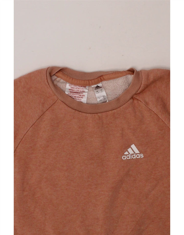 ADIDAS Girls Sweatshirt Jumper 3-4 Years Pink Cotton Vintage Adidas and Second-Hand Adidas from Messina Hembry 