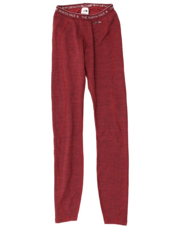 The North Face Womens Graphic Leggings UK 6 XS Rot meliertes Polyester