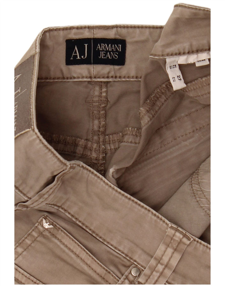 Armani Womens Slim Casual Trousers W27 L28 Grey