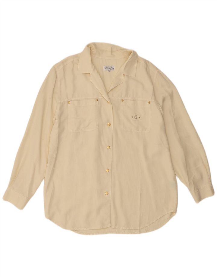 Gio Anna Dameskjorte IT 46 Large Off White Tencel