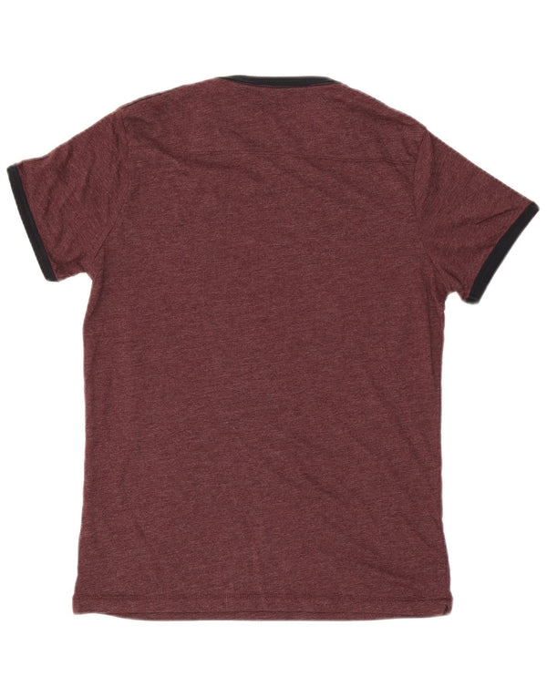 T-shirt da uomo French Connection Top in cotone bordeaux medio