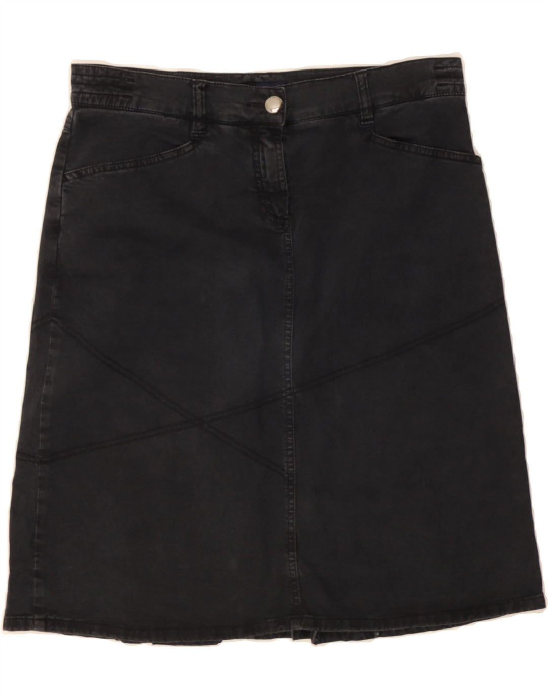 TRUSSARDI Womens Denim Skirt IT 44 Medium W32 Black Cotton Vintage Trussardi and Second-Hand Trussardi from Messina Hembry 