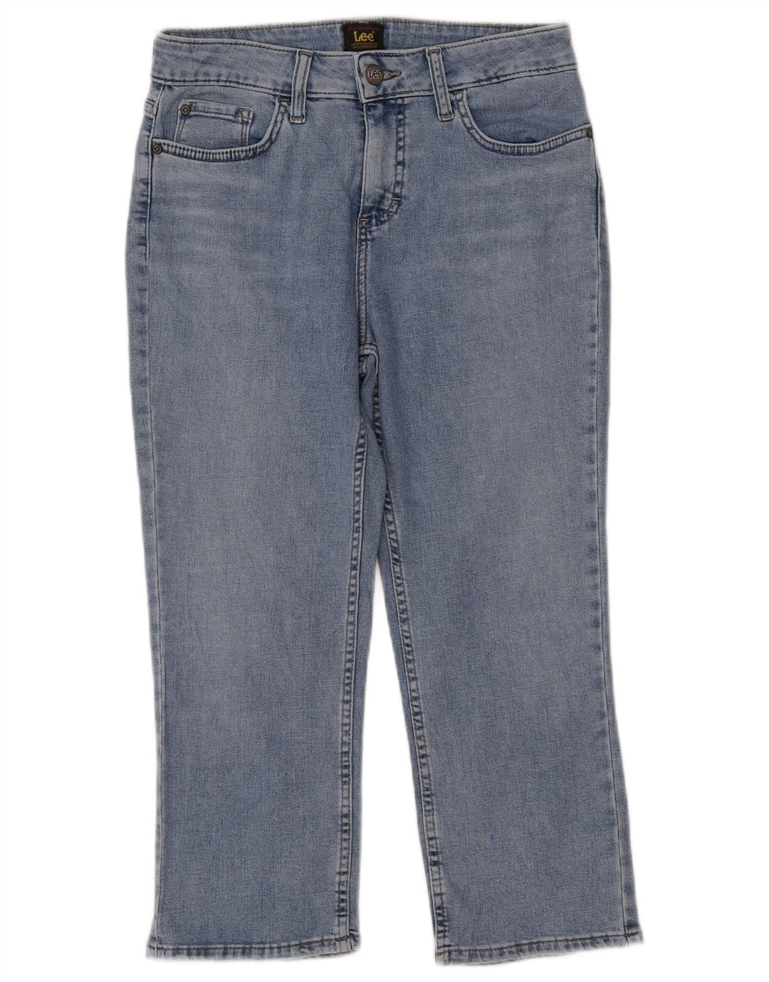 LEE Womens Capri Jeans US 8 Medium W32 L22 Blue Cotton