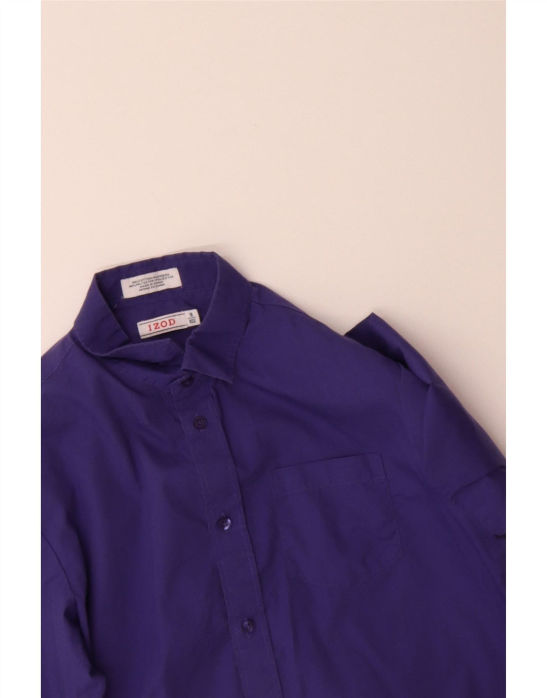 IZOD Boys Shirt 15-16 Years Purple Cotton Vintage Izod and Second-Hand Izod from Messina Hembry 