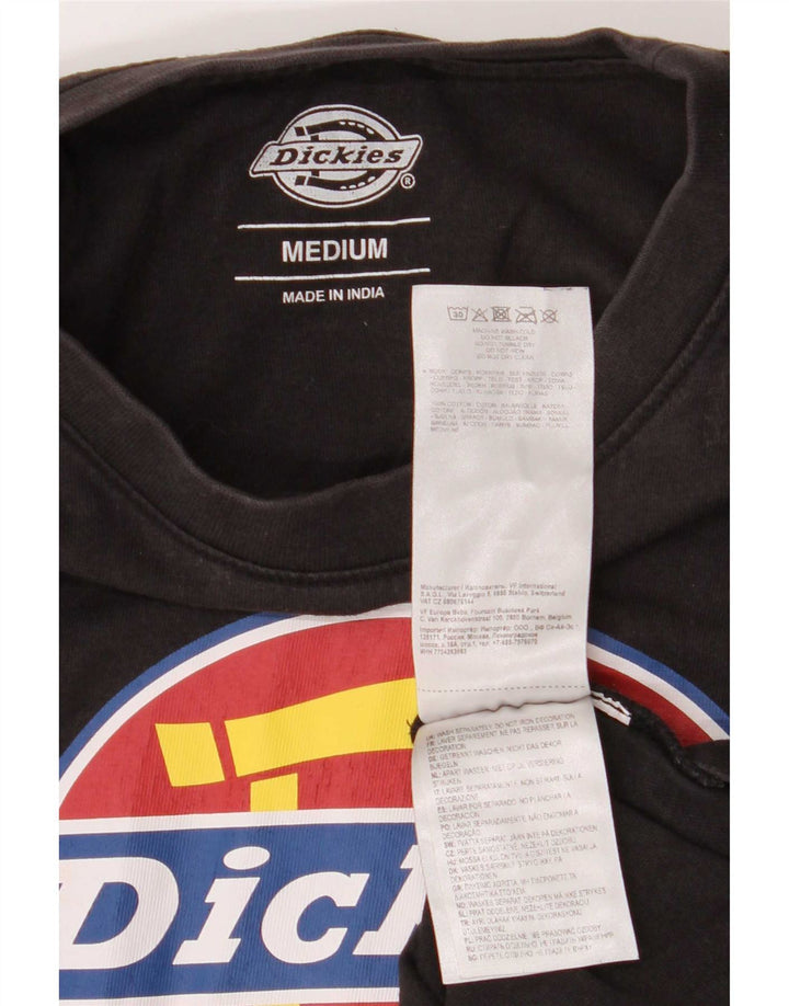 Dickies Mens Graphic T-Shirt Top Medium Black Cotton