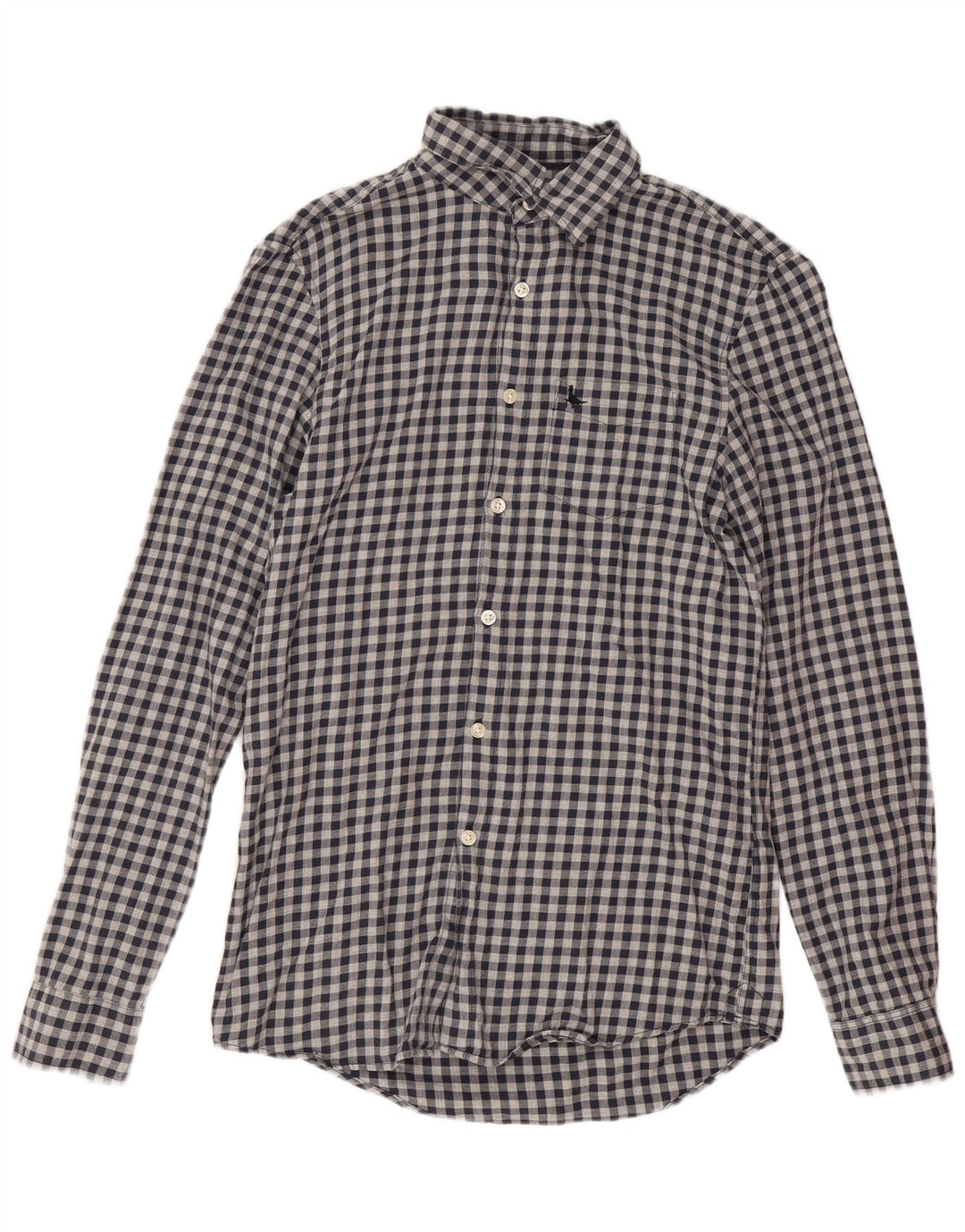 Jack Wills Chemise Homme XS Bleu Marine Vichy Coton