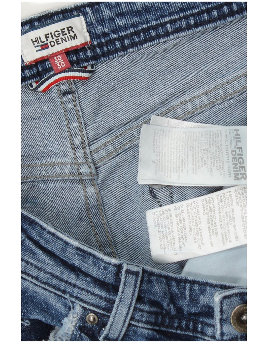 Tommy Hilfiger Womens Slim Jeans W30 L25 Blue Cotton