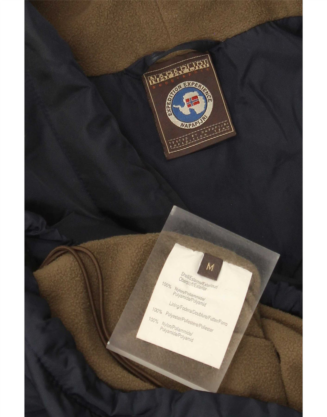Napapijri Mens Geographic Graphic Anorak Jacket UK 38 Medium Navy Blue