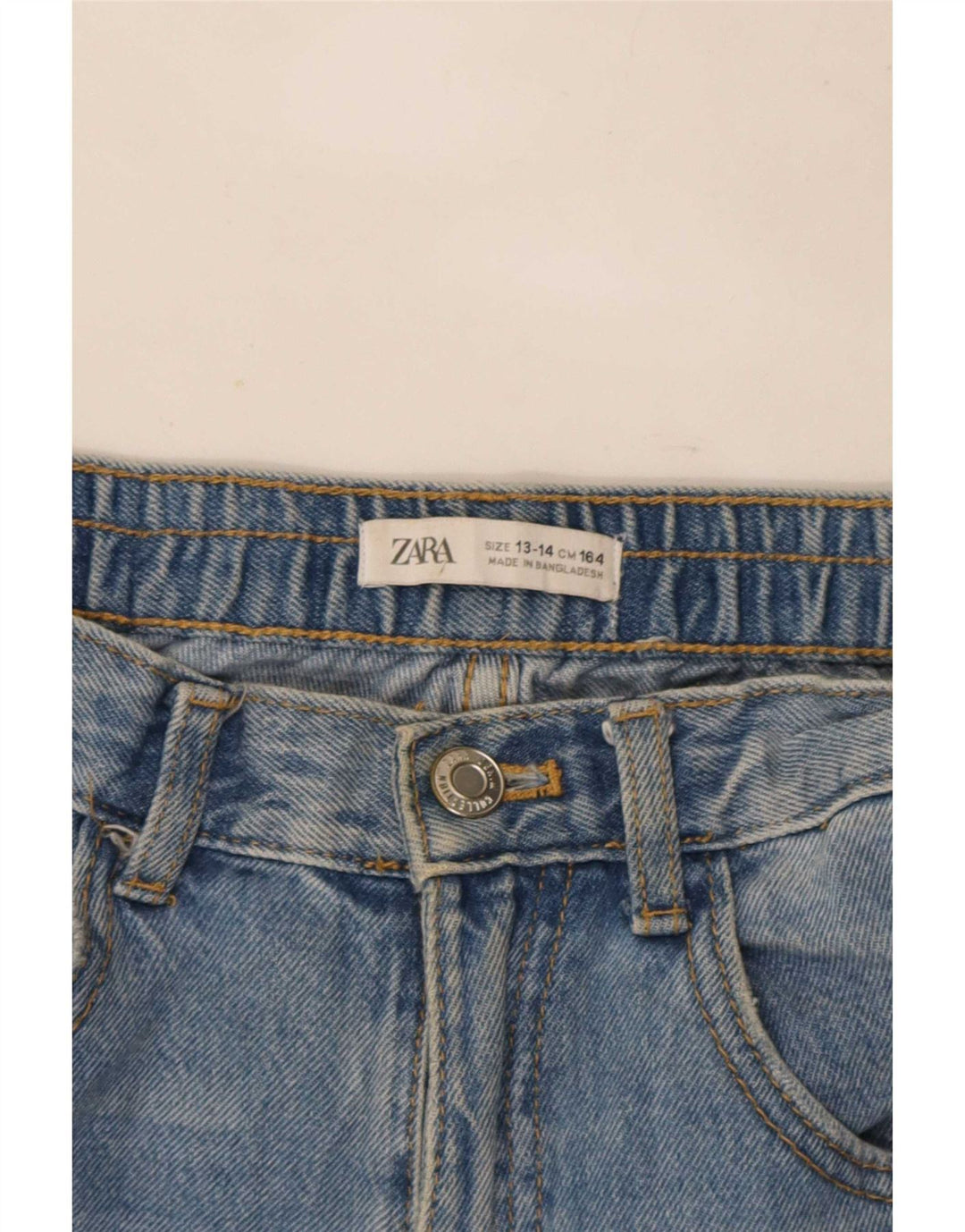 Zara Boys Distressed Straight Jeans 13-14 Years W28 L25 Blue