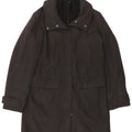 TOMMY HILFIGER Windbreaker frakke til kvinder UK 16 Stor sort polyester