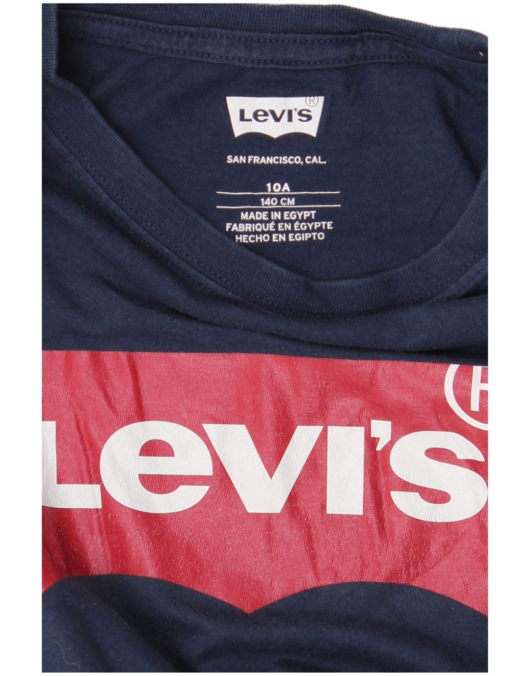 Levi's Boys Graphic T-Shirt Top 9-10 Years Navy Blue Logo