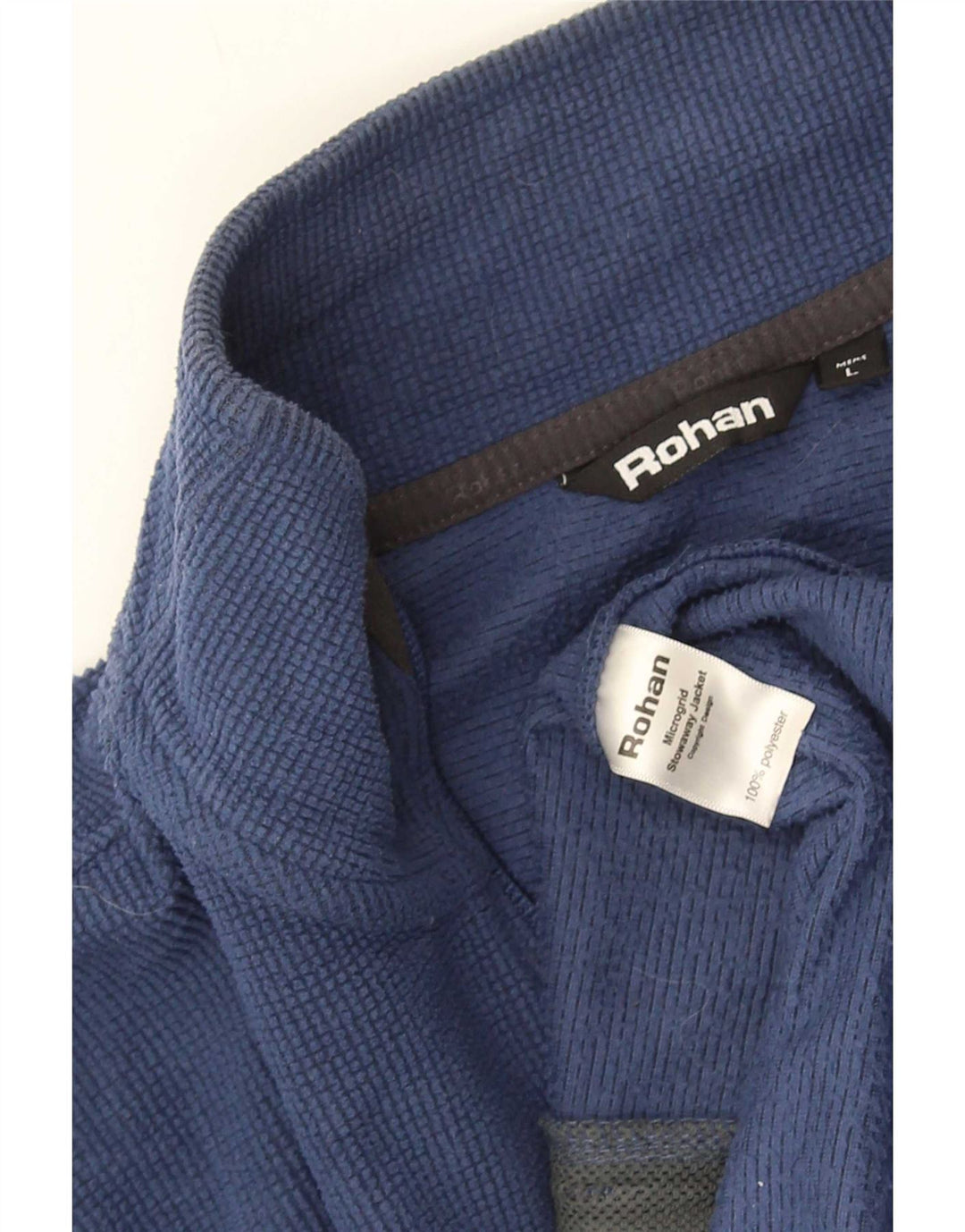Giacca in pile da uomo Rohan UK 40 grande poliestere blu navy