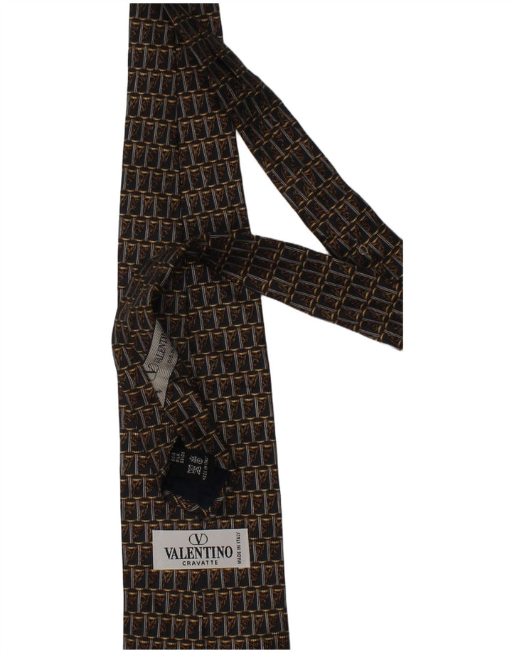 Valentino Herre Cravatte Slips One Size brun geometrisk silkedesigner