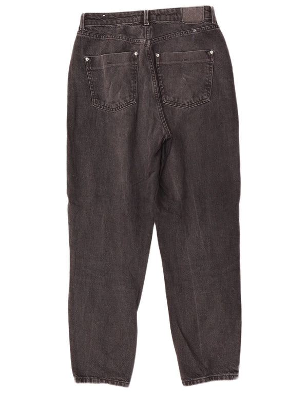 Zara Damen High Waist Tapered Jeans EU 38 Small W28 L27 Grau