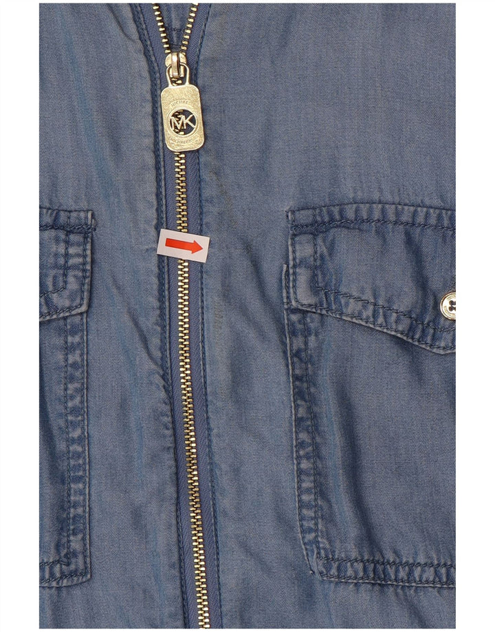 Michael Kors Womens Denim Shirt UK 14 Medium Blue Lyocell