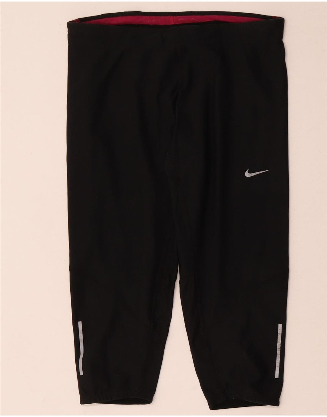 Nike Damen Dri Fit Capri Leggings UK 12 Medium Schwarz