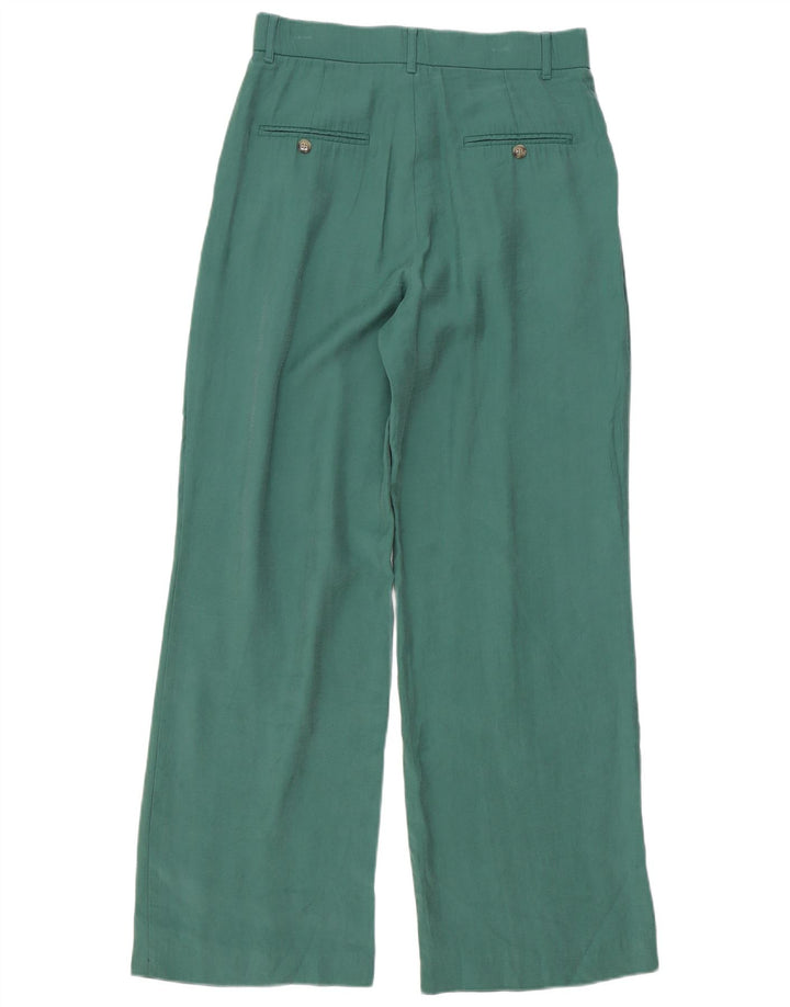 Zara Womens Pegged Chino Trousers Medium W28 L32 Green Modal