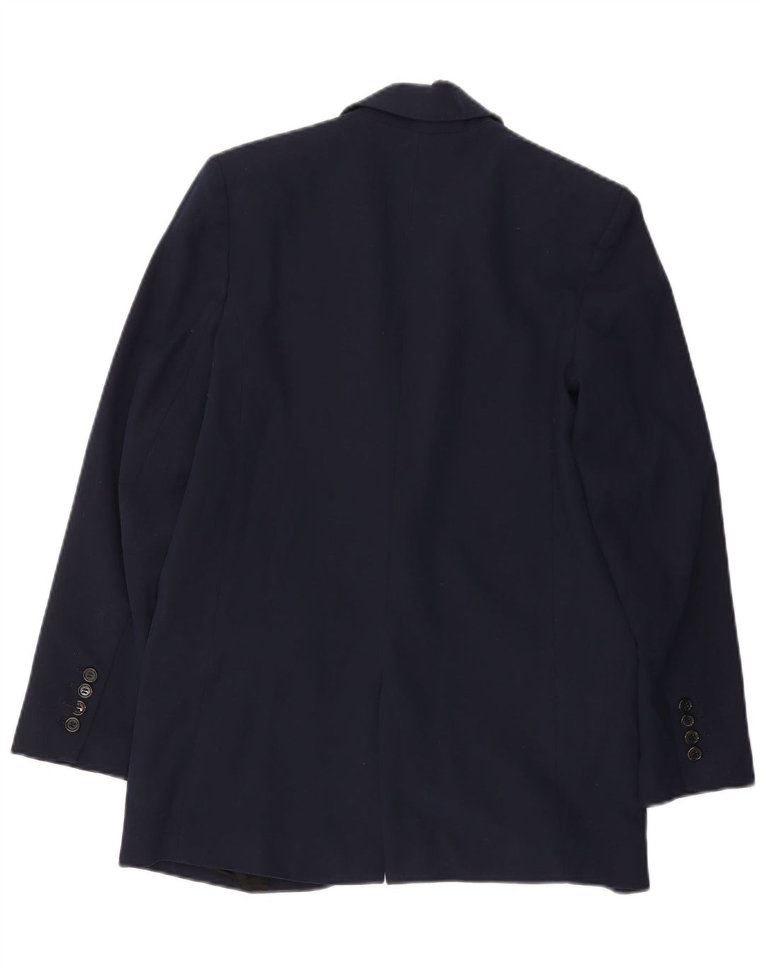 Zara Womens 1 Button Blazer Jacket UK 6 XS Navy Blue Polyester