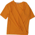ZARA Womens Blouse Top UK 12 Medium Orange Cotton Vintage Zara and Second-Hand Zara from Messina Hembry 