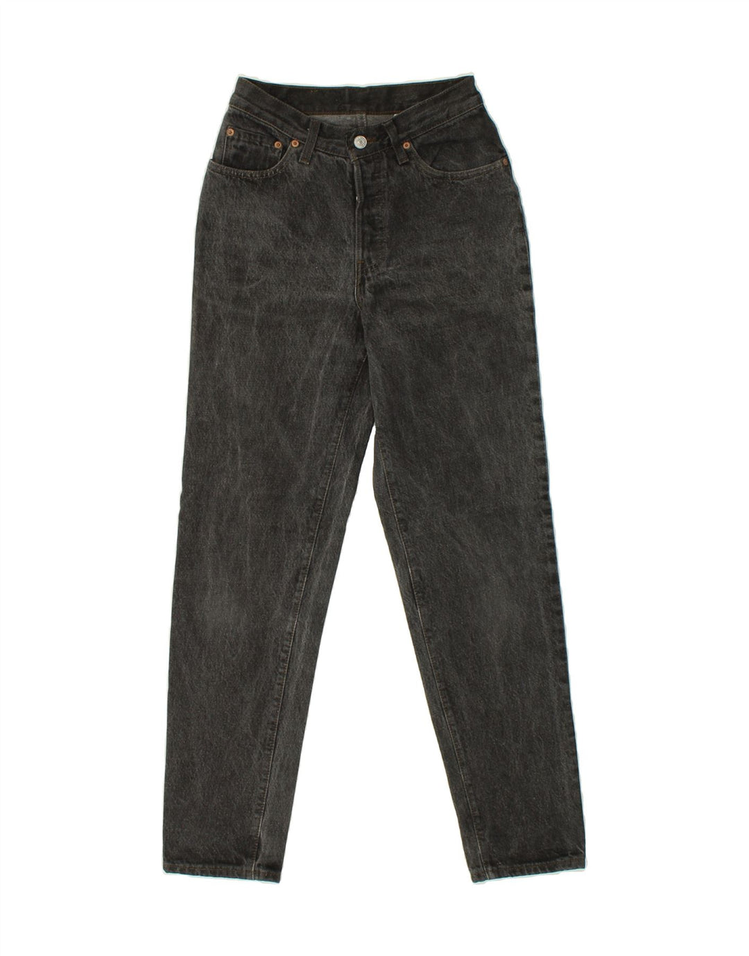 LEVI'S Womens Tapered Jeans US 5 Small W24 L29 Grey Cotton Vintage Levi's and Second-Hand Levi's from Messina Hembry 
