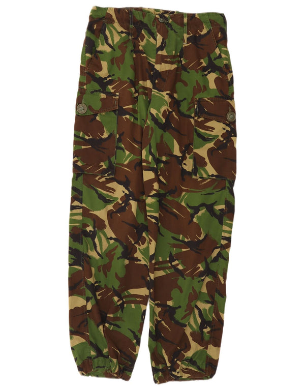 Calça cargo reta masculina vintage W32 L31 camuflagem verde