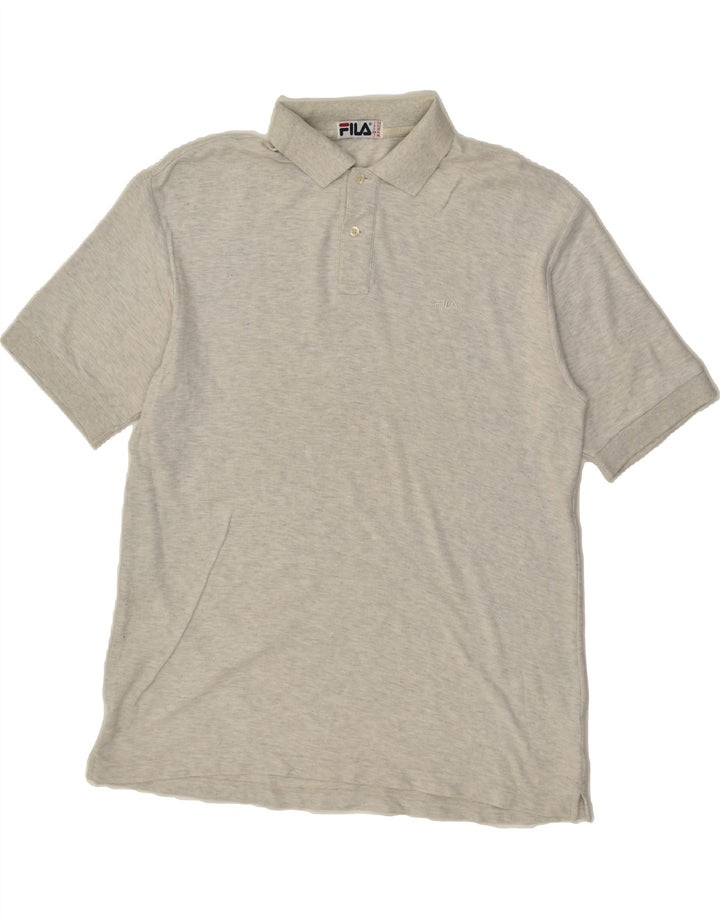 FILA Mens Polo Shirt IT 52 Large Grey Cotton | Vintage Fila | Thrift | Second-Hand Fila | Used Clothing | Messina Hembry 