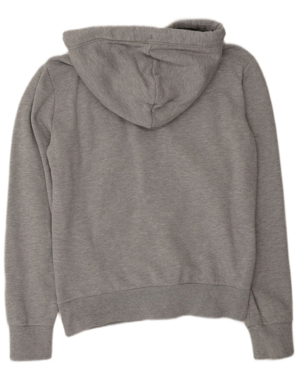 Superdry Mens Zip Hoodie Sweater Medium Grey Cotton