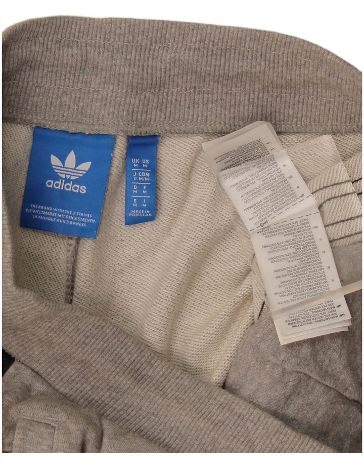Adidas Mens Tracksuit Trousers Joggers Medium Grey Flecked Cotton