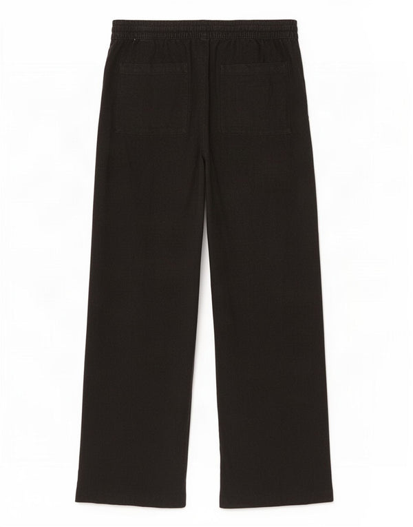 Marks & Spencer Womens Loose Fit Chino Trousers UK 14 Large W32 L27 Black