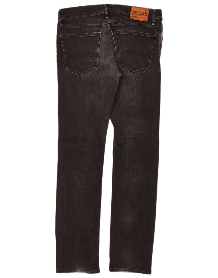Tommy Hilfiger Mens Slim Jeans W32 L34 Black Cotton
