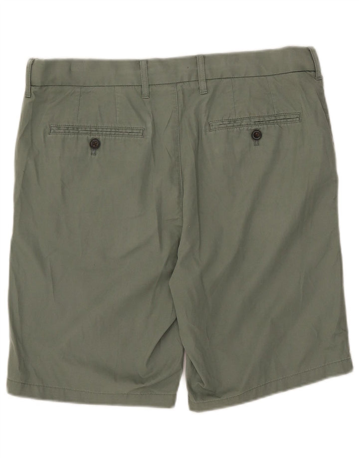 Marks & Spencer Mens Chino Shorts W34 Large  Green Cotton