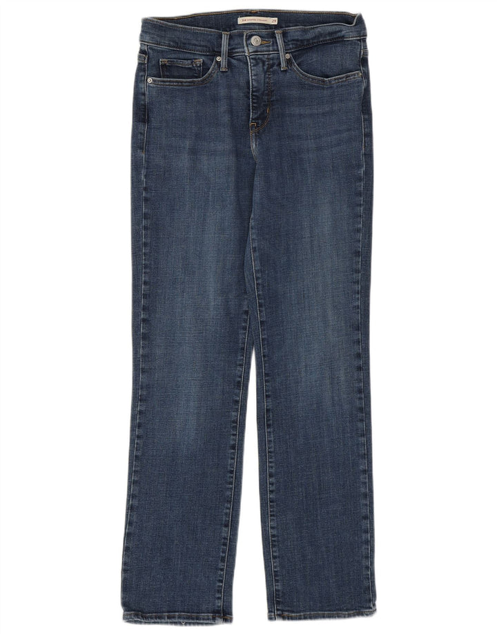 Levi's Womens 314 Shaping Straight Jeans W29 L27 Blue Cotton