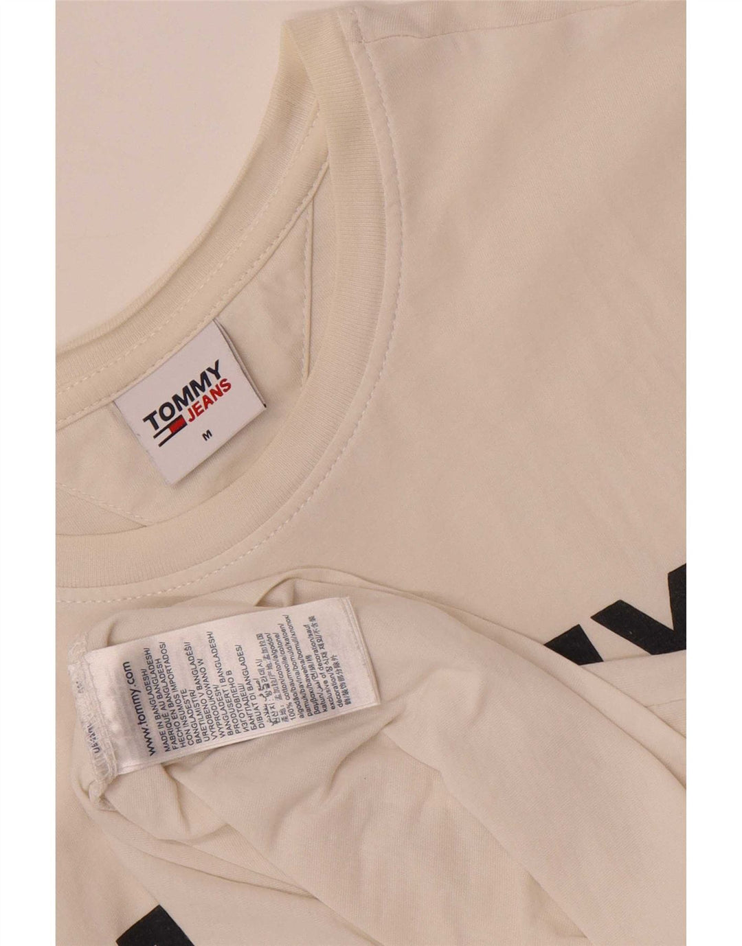 Tommy Hilfiger Herren-T-Shirt mit Grafik, mittelweiße Baumwolle