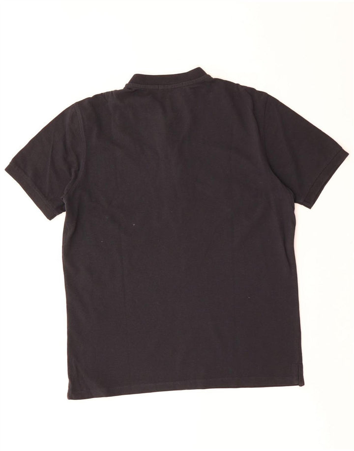 LIU JO Mens Polo Shirt Medium Black Cotton