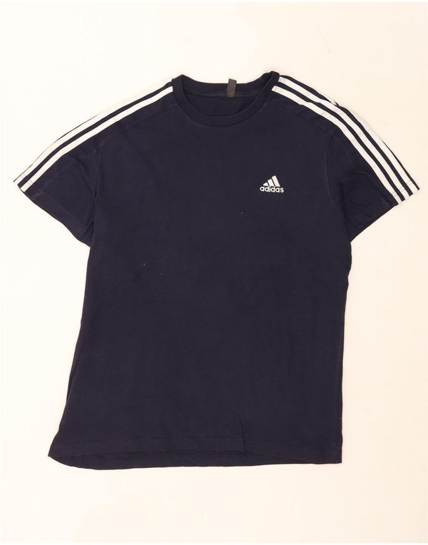 Adidas herre T-shirt top XL marineblå bomuld