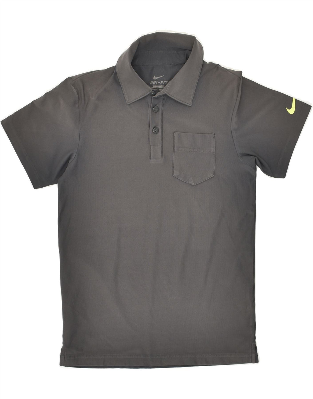 NIKE Boys Polo Shirt 8-9 Years Small Grey Polyester | Vintage Nike | Thrift | Second-Hand Nike | Used Clothing | Messina Hembry 