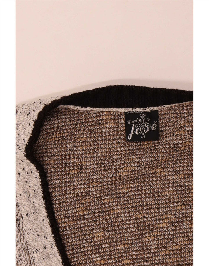 Maria Jose Mens Cardigan Sweater XL Grey Colourblock