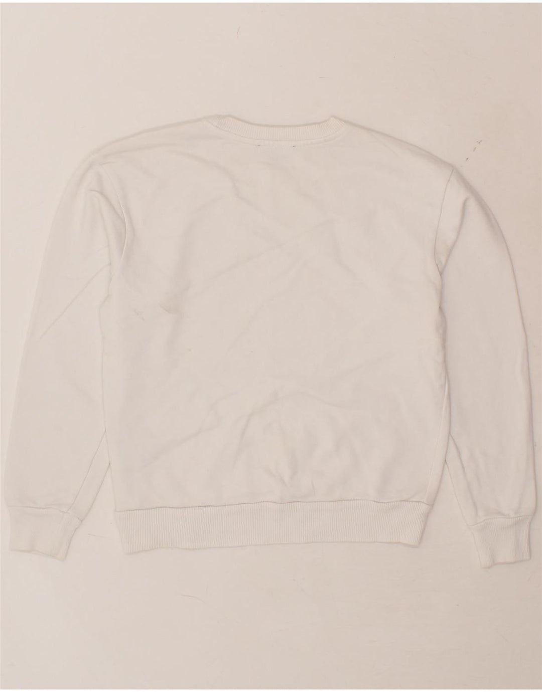 DIESEL Womens Oversized Graphic Sweatshirt Jumper UK 10 Small White Cotton Vintage Diesel and Second-Hand Diesel from Messina Hembry 