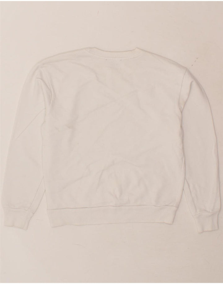 DIESEL Womens Oversized Graphic Sweatshirt Jumper UK 10 Small White Cotton Vintage Diesel and Second-Hand Diesel from Messina Hembry 