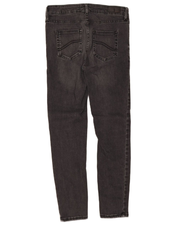 Damskie jeansy Fat Face Crop Super Skinny UK 10 Small W28 L25 Szara bawełna