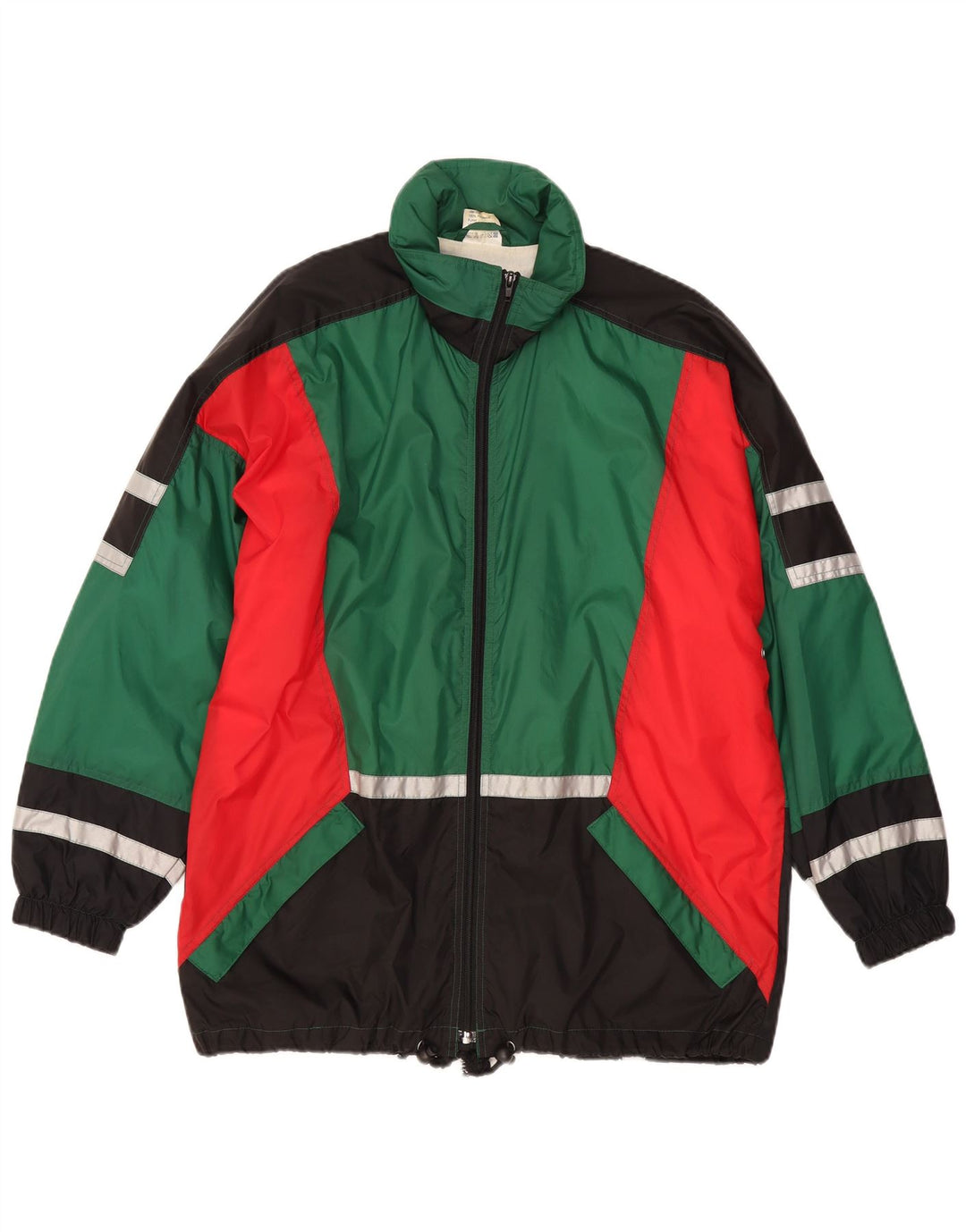 San Marco Mens Hooded Tracksuit Top Jacket Medium Green Colourblock