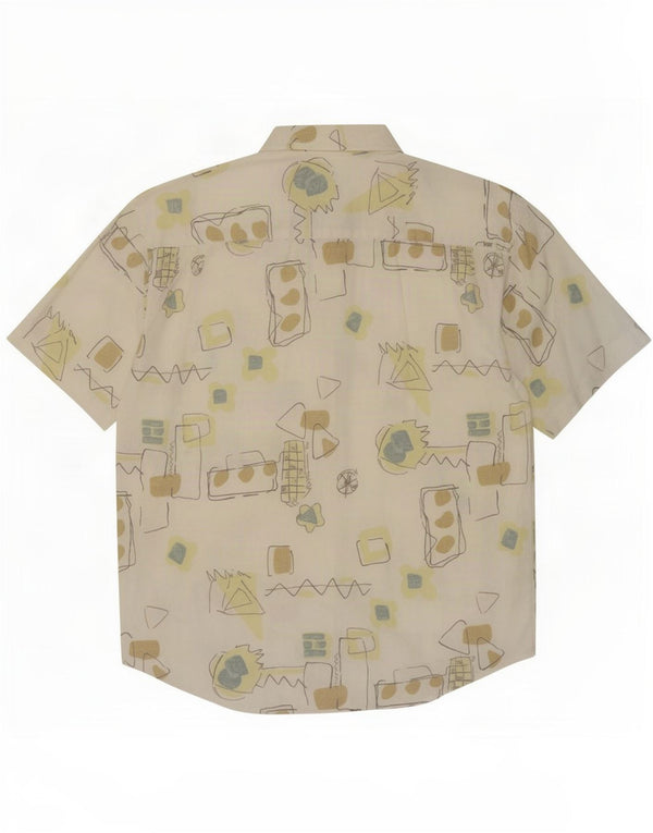 Canda Herren Grafik Kurzarmshirt Größe 16 1/2 41/42 Large Weiß